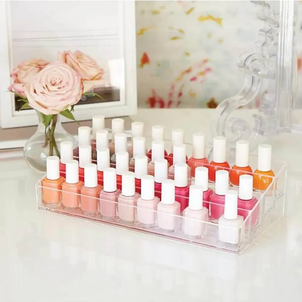 Set of 2 40-Bottle Acrylic Nail Polish Riser